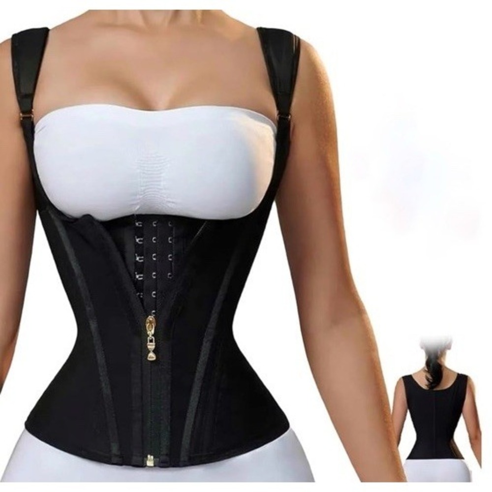 Womens Waist Trainer Vest‎ Corset Adjustable Shoulder Strap Tummy Control XL